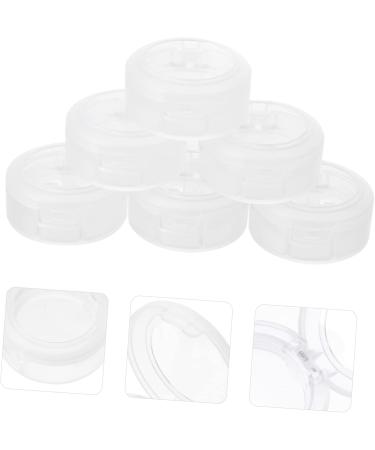 PACKOVE Makeup Case 8pcs Box Empty Eye Shadow Box Sheer Lipstick Empty Eyeshadow Organizer Makeup Tool Round Travel Sample Jars White 4x3.8cm - Buy Online on GoSupps.com