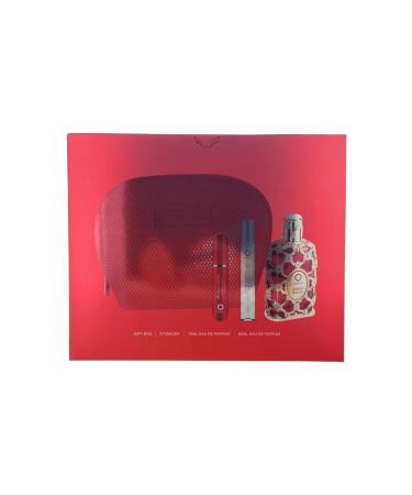 Orientica Al Haramain Amber Rouge 4-Piece Set for Unisex - Luxury Collection (2.7 Oz EDP + 0.34 Oz Travel Spray + Atomizer + Bag) - Buy Online on GoSupps.com