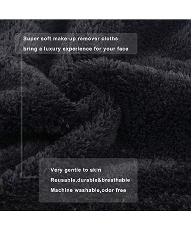 Kinhwa Washcloth Frote - 3 Luxurious Black Microfiber Makeup Remover Towels | Soft Absorbent & Reusable | Lint-Free Facial Cleaning (15cm x 30cm) - Buy Online on GoSupps.com