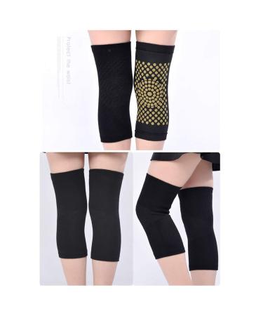Bticx Self-Heating Wormwood Knee Braces - Black Knee Support for Injury & Pain Relief - Men and Women - Buy Online on GoSupps.com