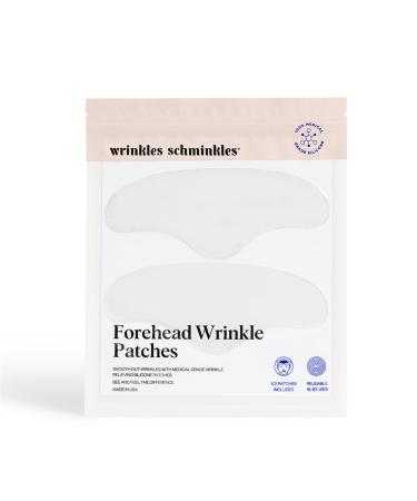 Wrinkles Schminkles Forehead Wrinkle Patches  2-Pack  Reusable Hypoallergenic Silicone Smoothing Pads for Reducing Frown Lines & Face Lift Overnight 2 Count (Pack of 1)