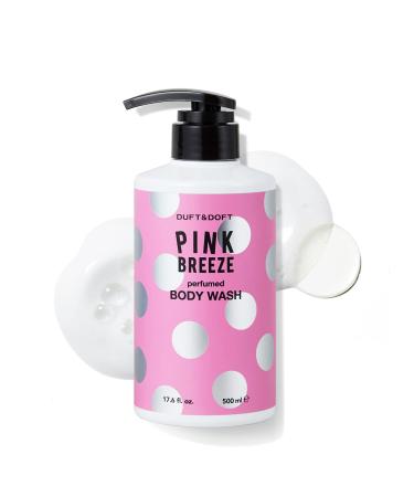 DUFT & DOFT Pink Breeze Perfumed Body Wash 17.6 fl oz with 6 Blue Herbs Through Cleansing without Stripping the Delicate Skin Barrier Paraben Free