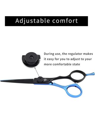 Purple Dragon 5.5 Blue Hair Scissors Set - Professional Hairdressing Scissors for Men & Women Sharp Barber Tools for Beginners - Qhblau - Buy Online on GoSupps.com