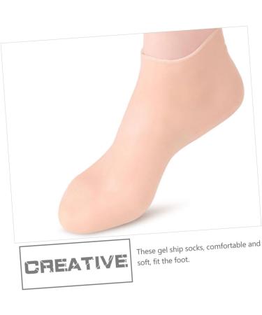 FRCOLOR 6 Pairs Gel Socks White Socks Lotion Socks Boat Socks Made of Gel Gel Socks Men Socks Elastic Gel Socks Socks for Heels Moisturising Sebs Women's Ripstop Socks - Buy Online on GoSupps.com