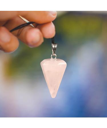 Natural Gemstone Pendulum for Fortune Telling | Chain-Pointed Divination Tool - Shop Internationally - Buy Online on GoSupps.com