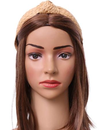 Minkissy Top Knot Headband Turban Woven Hair Hoop Headbands Womens Lady Headwear Straw Cross Knot Style - Buy Online on GoSupps.com