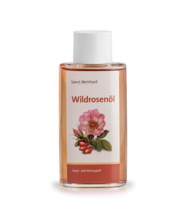 Sanct Bernhard Wild Rose Skin and Massage Oil with Wild Rose Oil Macadamia Nut Oil St. John's Wort Oil 100 ml
