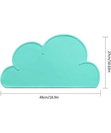 YOCZOX Kids Silicone Cloud Placemats - 2 PCS, Non-Slip, Heat Resistant, Portable Tableware for Toddlers - Green - Buy Online on GoSupps.com