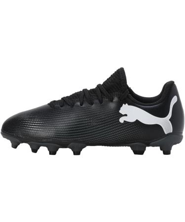 PUMA Unisex Kids Future 7 Play FG/AG Jr Soccer Shoe - Black/White - Size 31 EU | International Shipping Available - Buy Online on GoSupps.com