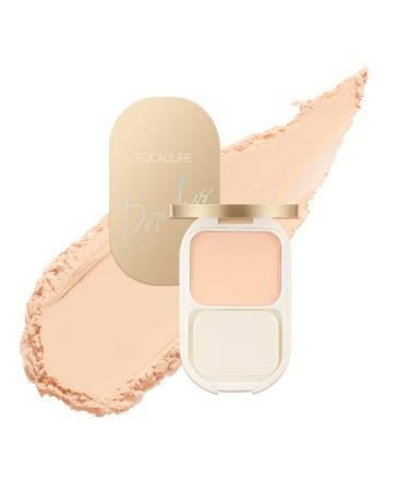 FOCALLURE Poreless Pressed Powder  Mineral Finishing Powder Foundation  Breathable & Buildable Coverage Setting Powder  Matte Finish  Controls Shine and Smooths Complexion  Ivory 101 Ivory