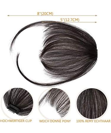 Sego Pony Hair Part Real Fringe Clip-On Extension | 100% Remy Human Hair | Natural Black #1B | International Shipping - Buy Online on GoSupps.com