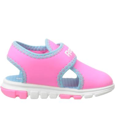 Reebok Baby Girl's Wave Glider III Sandals - 8.5 UK Child - Atomic Pink/Digital Blue/White - Buy Online on GoSupps.com