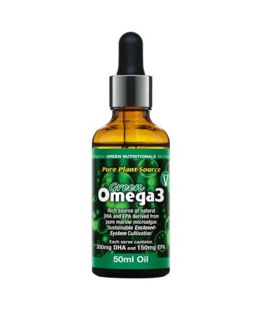 Green Nutritionals Vegan Omega3 50ml Oil - Vegan Vegetarian Kid Pet Friendly