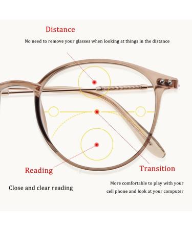 Shop Women s Photochrome Progressive Multifocus Reading Glasses - +2.5 Round Frame Glare Protection | International Shipping Available - Buy Online on GoSupps.com