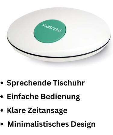 German Speaking Clock 1001w | UFO Design | Voice Output | Easy to Use | Compact & White - Shop Now! - Buy Online on GoSupps.com