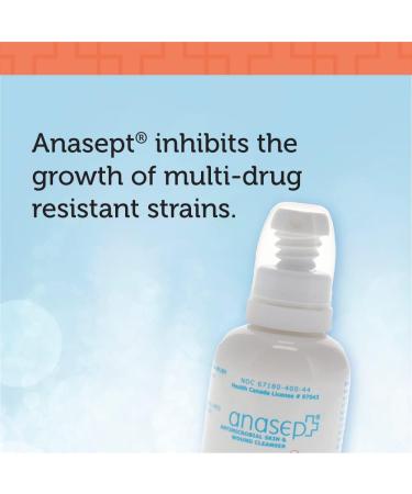 Anasept Antimicrobial Skin and Wound Cleanser 4 oz - Fast-acting Formula - Buy Online on GoSupps.com
