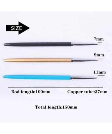 3Pcs Fine Liner Nail Art Brushes Set for DIY Nail Painting - 7/9/11mm - Buy Online on GoSupps.com
