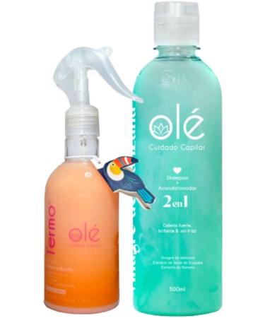 Shampoo 2in1 and Hair Thermoprotector (2 Pack) Ole Capilar Shampoo y Acondicionador 2en1 y Termoprotector Desenrredante Ole Capilar desenredante - Buy Online on GoSupps.com