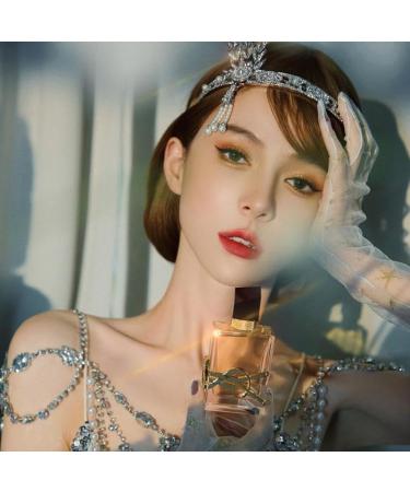 LEEMASING 1920s Flapper Rhinestones Pearls Feather Headband Vintage Gatsby Headpiece Crystal Hair Headband For Party Festival Wedding Costume (Silver) - Buy Online on GoSupps.com