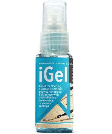 IGel Cleaner | Hydrophobic Spray Gel for Smudge-Free Screens Lenses & Glasses - Oil & Dirt Repellent - Buy Online on GoSupps.com