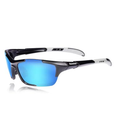 G7 Sports Polarized Sunglasses For Men Women Black Ice blue