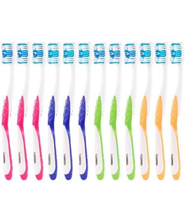 Newgen Medicals Toothbrush Large Pack - 12 Branded Toothbrushes with Tongue Cleaners Hard 4 Colors for Kids & Dental Care - Buy Online on GoSupps.com