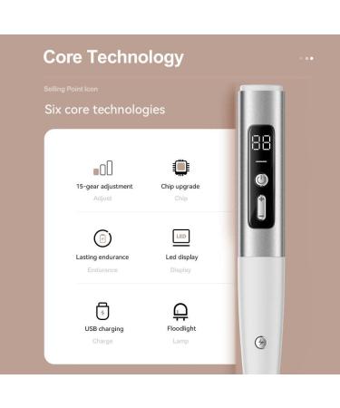 WhFKLca Plasma pen with 15 levels removal of moles warts dark spots black dots nevus freckles flat spots pimples skin tags safe and painless with display and light Gold - Buy Online on GoSupps.com