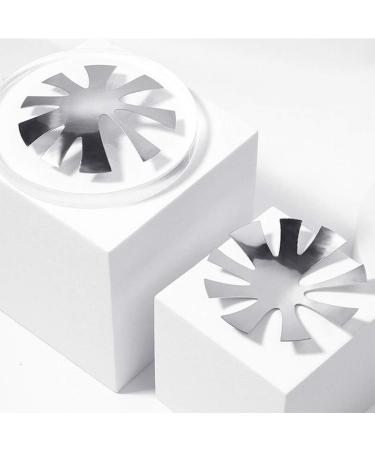 Isaken French Nails Edge Trimmer | Acrylic Nail Border Cutter & Metal Stencil Template | French Smile Line Manicure Tool Set - Silver - Buy Online on GoSupps.com