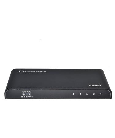 Orei 1x4 2.0 HDMI Splitter 4 Ports with Full Ultra HDCP 2.2, 4K at 60Hz & 3D Supports EDID Control - HDY-104 1x4 HDMI Splitter - 4K