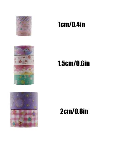 VEYLIN 10Rolls Gold Foil Washi Tape  Pastel Decorative Masking Tape for Gift Wrappings Pink Gold - Buy Online on GoSupps.com