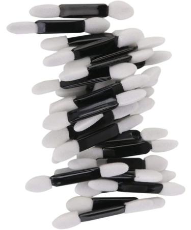 Eye shadow stick 50pcs Disposable Double Ended Sponge Eye Shadow Applicators Dual Sided Eyeshadow Brush Sponge Tipped Oval Makeup Applicator Black Handle - Buy Online on GoSupps.com