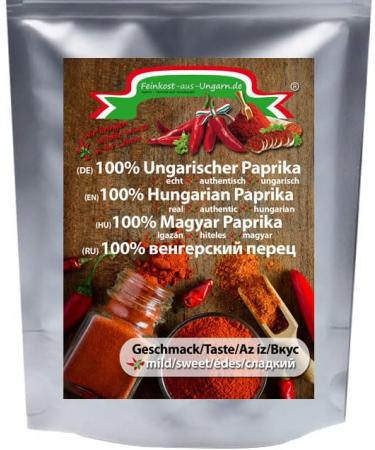 Fine Hungarian Food Aromatic Hungarian Paprika Powder 100g | Genuine Original Mild Hungarian Paprika Powder | Perfect for seasoning goulash with Hungarian peppers