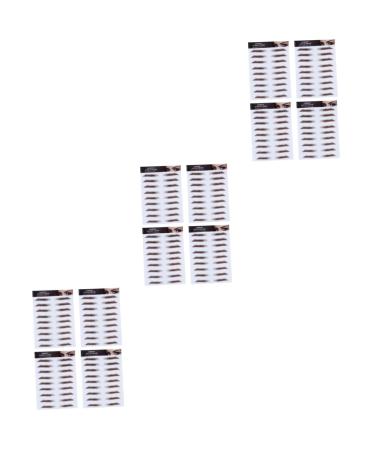 FOMIYES 12 Pcs Eyebrow Stickers Waterproof Makeup 6d Eyebrows Stickers Eyebrow Stencils 4d Hair Shaper