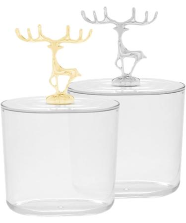 Exceart 8-Piece Cosmetic Storage Box | Dental Container & Dispenser | Plastic Canister with Lid | Bathroom Essentials & Cotton Swab Holder - Buy Online on GoSupps.com