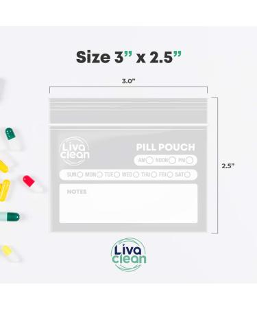 125 Pack Pill Pouches for Medicine Travel - Upgraded Thickness Pill Bags for Daily Medication Organizer - Small Pills 3x2.8 Inch - Buy Online on GoSupps.com