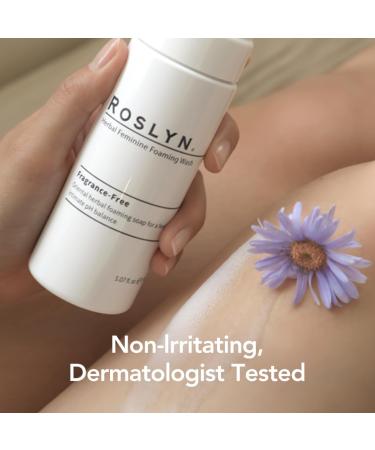 ROSLYN LactoBarrier Feminine Rich Foam Wash - pH Balanced Intimate Wash for Sensitive Skin Unscented 100% Vegan 5oz - International Shipping Available - Buy Online on GoSupps.com