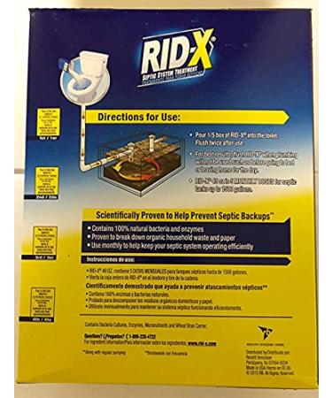 RID-X Septic Tank Treatment Powder - 5 Month Supply (49 oz) - Buy Online on GoSupps.com