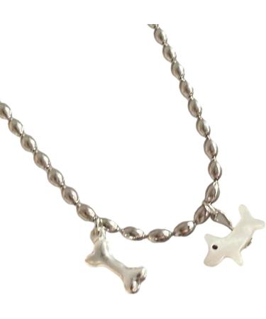 Trendy Stainless Steel Dog Bone Necklace | Stylish Jewelry for Fashion-Forward Individuals - Oralgos - Buy Online on GoSupps.com