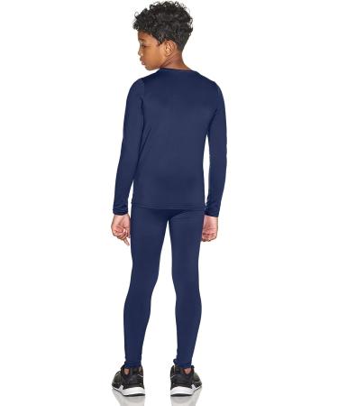 TSLA Kid's Soft Fleece Lined Thermal Underwear Set - Navy, Size 12 - Buy Online on GoSupps.com