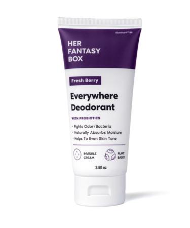 Everywhere Deodorant with Probiotics - Berry Scent | Aluminum-Free Naturally Absorbs Moisture | Fights Odor & Bacteria | Skin-Improving Formula