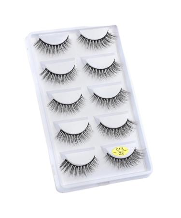 UAMOU Mink Eyelashes 10/50/100 Boxes Fluffy 3D Mink Lashes Makeup Natural Long Volume False Eyelashes Bulk Faux Cils Custom Cheerfully (Color : 5 Pairs X10 Size : 10 Boxes)