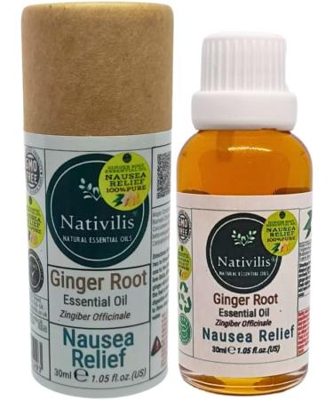 Nativilis Ginger Root Essential Oil (Zingiber Officinale) - Anti-inflammatory relieve nausea - promote hair health and growth and skin care - Copaiba properties 30ml - Buy Online on GoSupps.com