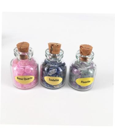 JECOMPRIS Chakra Healing Stones Crystal Gemstone Chips 18 Pcs Wishing Bottle Decorate Chakra Gemstone Beads Turquoise Crystal Stone As Shownx2pcs 9PCSx2pcs - Buy Online on GoSupps.com