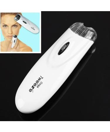 Qiningxia Electric Facial Hair Epilator Tweezers - Easy, No Pain Hair Trimming - White & Black - Medium - Buy Online on GoSupps.com