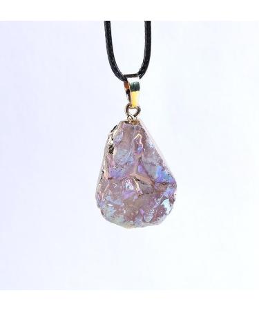 Natural Crystal Rough 1PC Natural Crystal Cluster Electroplate Pendant Quartz Stone Raw Crystals for Men Women Jewelry Reiki Specimen DIY Gift - (Color: Electroplate) - Buy Online on GoSupps.com