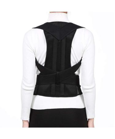 Back support Posture Corrector Men And Women Shoulder Lumbar Posture Corrector Adjustable Comfortable Back Correctors back Posture corrector (Black XX) Better life - Buy Online on GoSupps.com