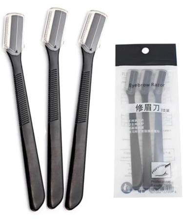 3-Piece Eyebrow Trimmer Set - Portable Face Razors & Hair Remover Tools for Perfect Brows | International Shipping Available - Buy Online on GoSupps.com