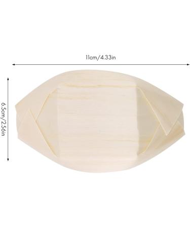 Florencey 50x Finger Food - Bowls Boat Biodegradable Wood 11 cm x 6.5 cm - Buy Online on GoSupps.com