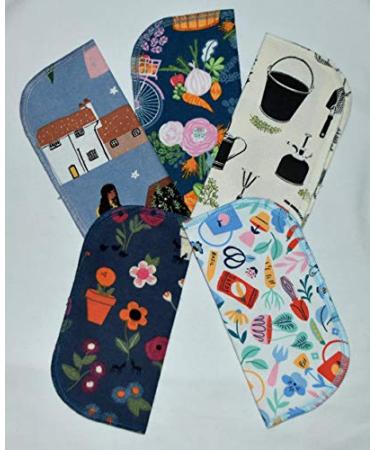 Set of 5 Gardening Love 1 Ply Printed Flannel Little Wipes 8x8 Inches - Buy Online on GoSupps.com