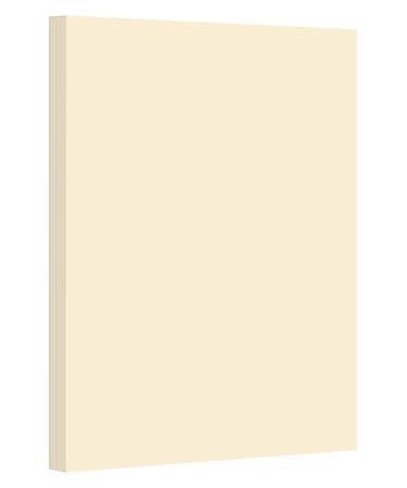 Cream Pastel Color Card Stock Paper 67lb Cover Medium Weight Cardstock for Arts & Crafts Coloring Announcements Stationary Printing at School Office Home | 8.5 x 11 | 50 Sheets Per Pack